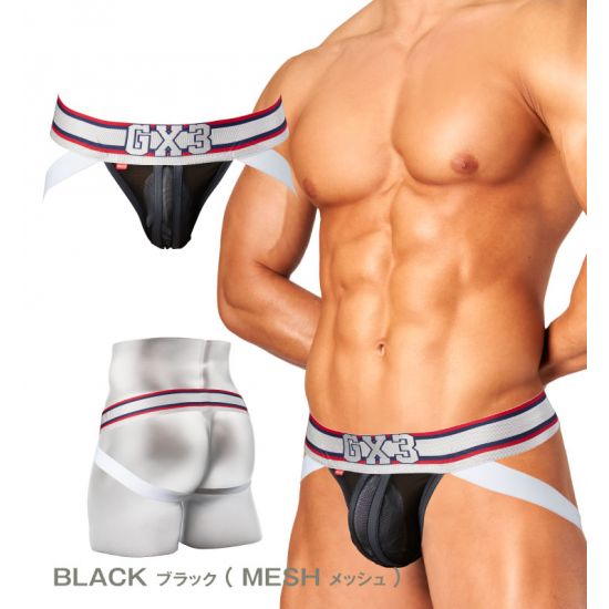 Jock GX3 GLOSS SPORTS JOCKSTRAP - BLACK