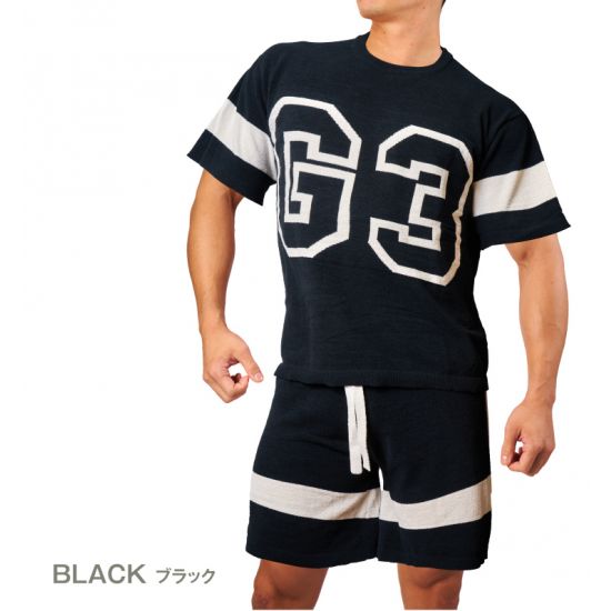 Wear GX3 RELAX G3 SHORT ROOM WEAR (TOP & BOTTOM SET) - BLACK