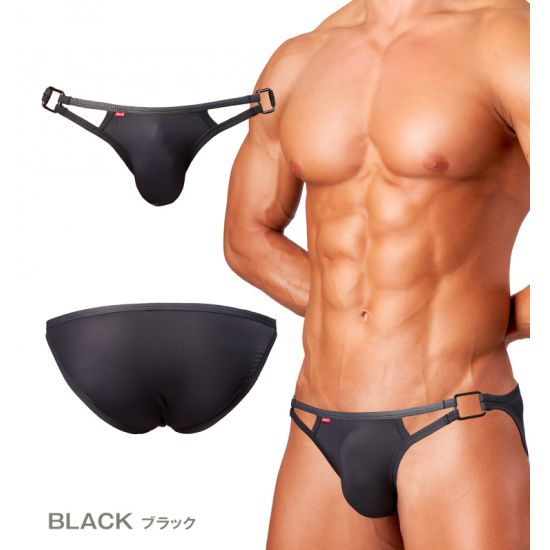 Bikini GX3 GLOSS SPORTS SQUARE RING BIKINI - BLACK