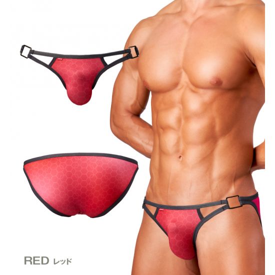 Bikini GX3 GLOSS SPORTS SQUARE RING BIKINI - RED