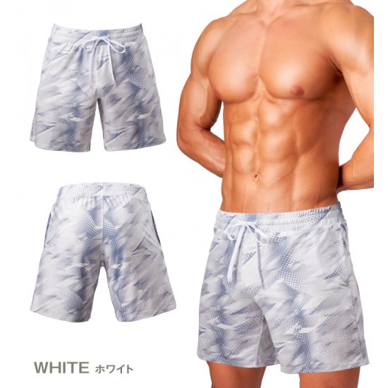 Wear GX3 WEAR-GLOSS SPORTS- GYM SHORTS - WHITE