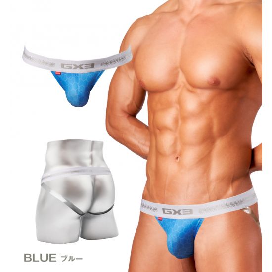Jock GX3 GLOSS SPORTS AIR JOCK WITH MEGA STRAP - BLUE